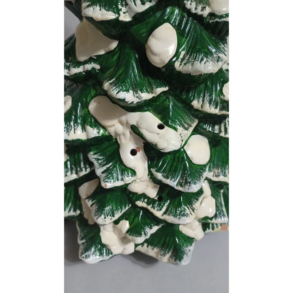 VTG Large Ceramic Lighted Christmas Tree Holiday Decor
